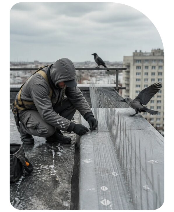 Защита от ворон под ключ в Курганинске по цене от 5201 р. | Сенат-Кгн